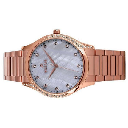 Montre pour femme Westar Zing Crystal Accents, ton or rose, acier inoxydable, cadran en nacre blanche, Quartz 00127PPN611