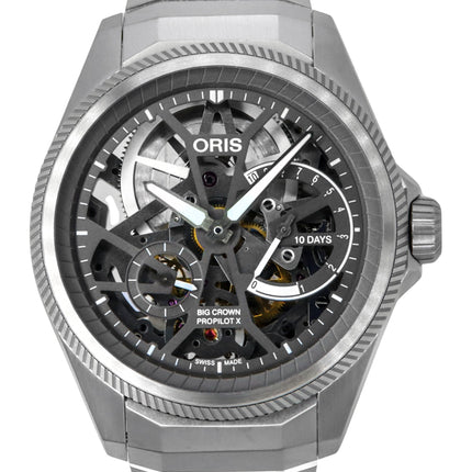 Montre homme Oris Propilot X Titanium Grey Skeleton Dial Automatic 01-115-7759-7153-Set7-22-01TLC 100M