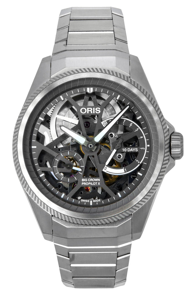 Montre homme Oris Propilot X Titanium Grey Skeleton Dial Automatic 01-115-7759-7153-Set7-22-01TLC 100M