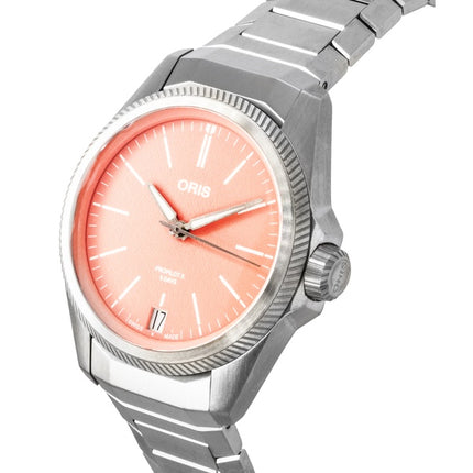 Montre unisexe Oris Propilot X Calibre 400 en titane, cadran saumon, automatique, 01-400-7778-7158-07-7-20-01TLC 100M