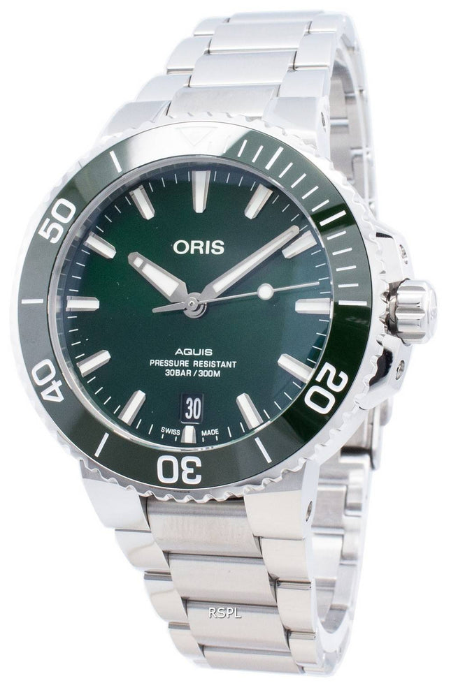 Montre Oris Aquis Date 01733 7732 4157-07 8 21 05PEB 01-733-7732-4157-07-8-21-05PEB automatique 300M masculin