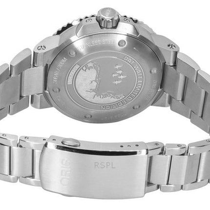 Montre de plongée automatique Oris Aquis analogique édition limitée cadran vert 01 743 7734 4197-Set 300M pour homme avec bracel