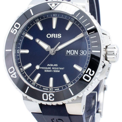 Montre Oris Aquis Big Day Date 01 752 7733 4135-07 4 24 65EB 01-752-7733-4135-07-4-24-65EB automatique 500M pour homme