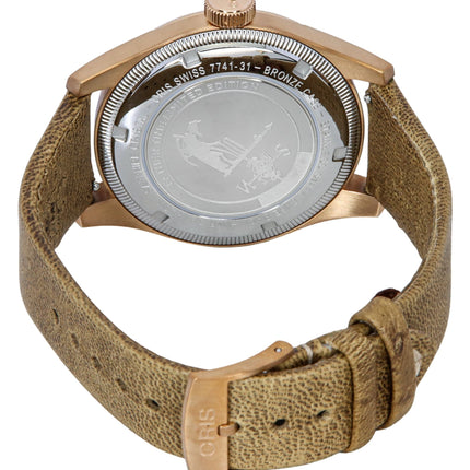 Montre homme Oris Big Crown Father Time édition limitée cadran blanc automatique 01-754-7741-3161-Set avec bracelet supplémentaire