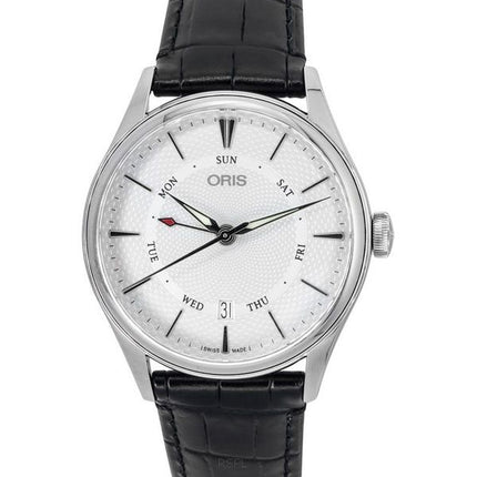 Oris Artelier Pointer Day Date Argent Cadran Guilloché Automatique 01 755 7742 4051-07 5 21 64FC Montre Homme