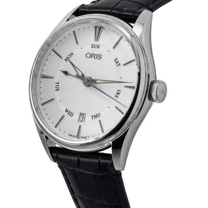 Oris Artelier Pointer Day Date Argent Cadran Guilloché Automatique 01 755 7742 4051-07 5 21 64FC Montre Homme