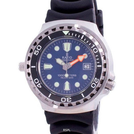 HORSMontre pour homme Ratio 2nd Generation Free Diver sans hÃ©lium Ã  quartz 1038EF102V-BLU-V02 1000M