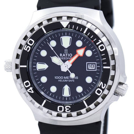 Montre pour homme Ratio Free Diver Helium Safe 1000M, saphir 1038EF102V