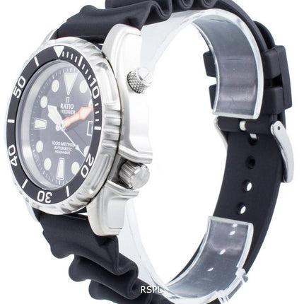Montre Homme Ratio Free Diver Helium Safe 1000M Acier inoxydable 1066KE20-33VA-BLK Automatique