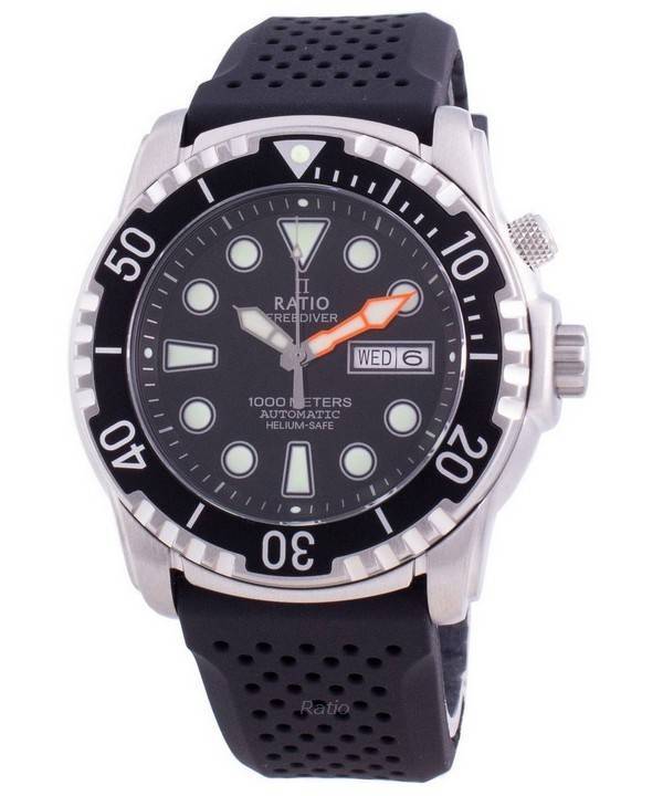 Montre Homme Ratio Free Diver Helium-Safe 1000M Sapphire Automatic 1068HA90-34VA-BLK