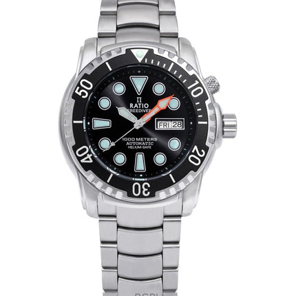 Montre Homme Ratio Free Diver Helium-Safe 1000M Sapphire Automatic 1068HA96-34VA-BLK