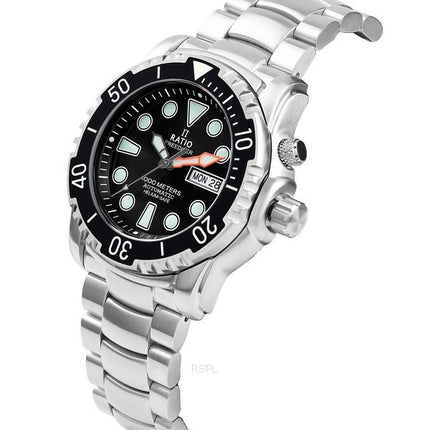 Montre Homme Ratio Free Diver Helium-Safe 1000M Sapphire Automatic 1068HA96-34VA-BLK