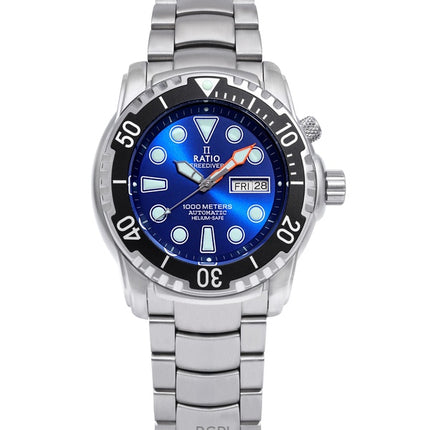Montre Homme Ratio Free Diver Helium-Safe 1000M Sapphire Automatic 1068HA96-34VA-BLU