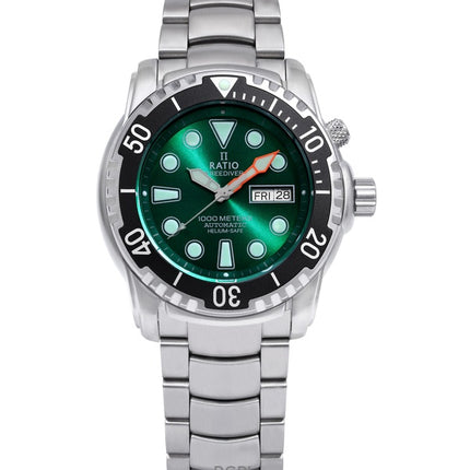 Montre Homme Ratio Free Diver Helium-Safe 1000M Sapphire Automatic 1068HA96-34VA-GRN
