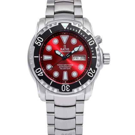 Montre homme Ratio FreeDiver Helium-Safe 1000M Sapphire Automatic 1068HA96-34VA-RED reconditionnée