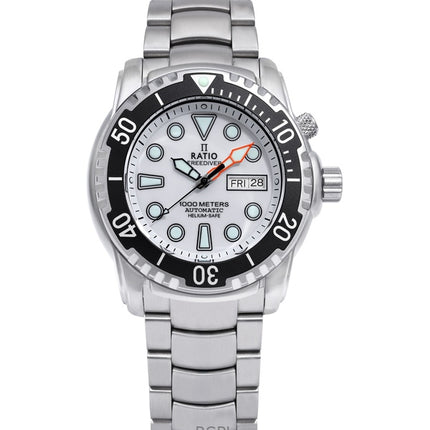 Montre Homme Ratio Free Diver Helium-Safe 1000M Sapphire Automatic 1068HA96-34VA-WHT