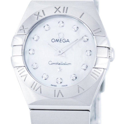 Montre Omega Constellation Quartz diamant Accent Power Reserve 123.10.24.60.55.001 féminin