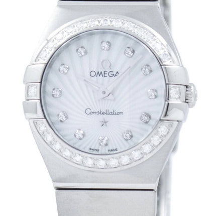 Montre Omega Constellation Quartz diamant Accent 123.15.24.60.55.002 féminin