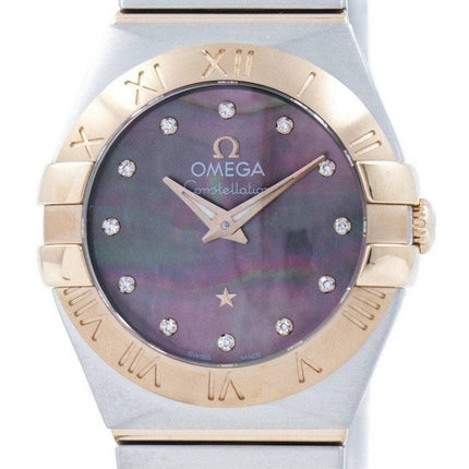 Montre Omega Constellation Tahiti Quartz diamant Accent 123.20.24.60.57.005 féminin