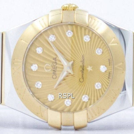 Montre Omega Constellation Quartz diamant Accent 123.20.24.60.58.002 féminin