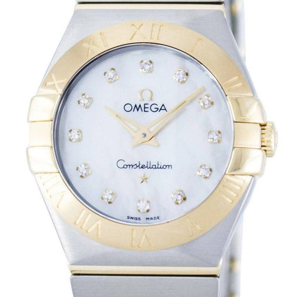Montre Omega Constellation Quartz diamant Accent Power Reserve 123.20.27.60.55.002 féminin