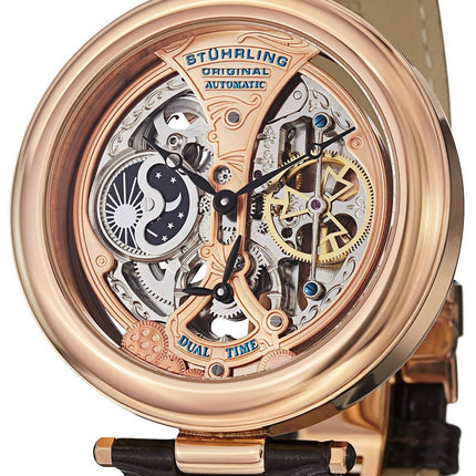De l'empereur Stührling Original Grandeur automatique Dual Time 127A.334553 montre homme