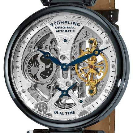 De l'empereur Stührling Original Grand DT automatique Dual Time 127A2.33X52 montre homme