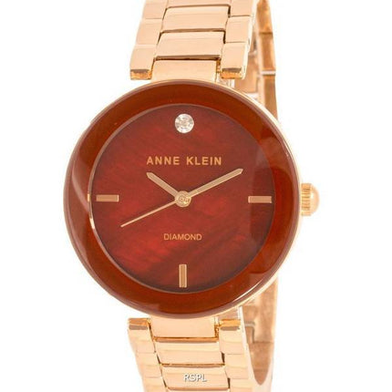 Anne Klein Diamond Accents Cadran Bordeaux Quartz 1362BYRG 100M Montre Femme
