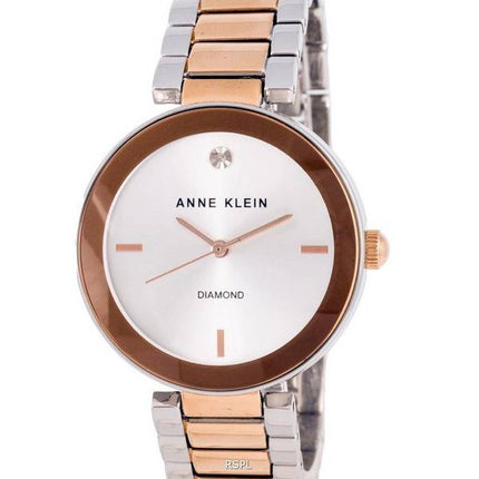 Montre pour femme Anne Klein Diamond Accents cadran argenté Quartz 1363SVRT
