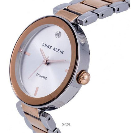 Montre pour femme Anne Klein Diamond Accents cadran argenté Quartz 1363SVRT