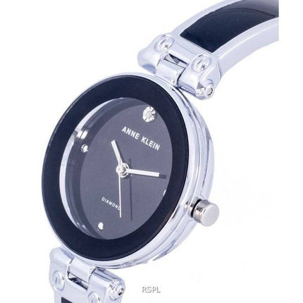 Montre pour femme Anne Klein Diamond Accents cadran noir Quartz 1981BKSV