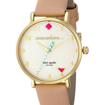 Kate Spade New York Metro Quartz bracelet en cuir 1YRU0484 Montre Femme