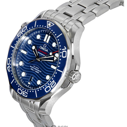 Montre de plongée automatique Omega Seamaster en acier inoxydable avec cadran bleu 210.30.42.20.03.001 300 m pour homme