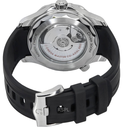 Montre de plongée automatique Omega Seamaster pour homme, bracelet en caoutchouc, cadran noir, 210.32.42.20.01.001, 300 m