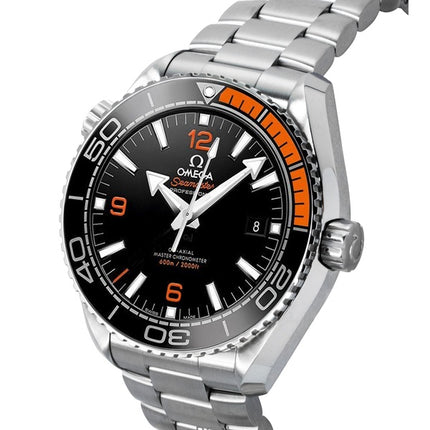Montre de plongée automatique Omega Seamaster Planet Ocean en acier inoxydable avec cadran noir, modèle 215.30.44.21.01.002, 600 m, pour homme