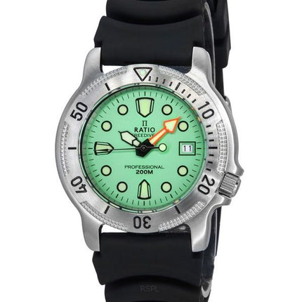 Montre pour homme Ratio FreeDiver Professional Saphir Menthe Cadran Vert Quartz 22AD202-MGRN 200M