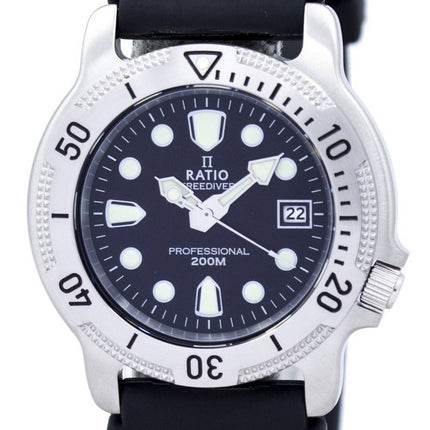 Montre pour homme Ratio Free Diver Professional 200M, saphir, quartz 22AD202