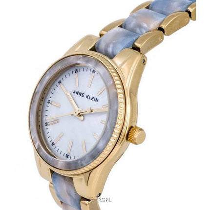 Anne Klein Two Tone Acier Inoxydable Nacre Cadran Quartz 3212LBGB Montre Femme