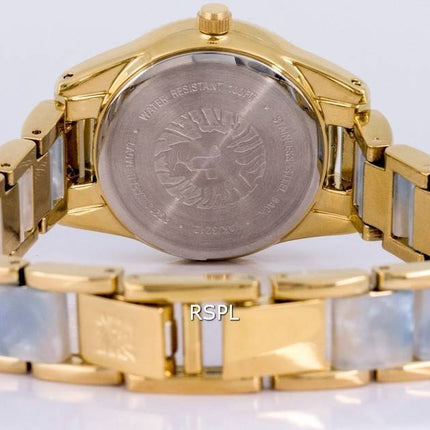 Anne Klein Two Tone Acier Inoxydable Nacre Cadran Quartz 3212LBGB Montre Femme