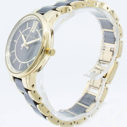 Montre Femme Anne Klein 3344BKGB à diamants de taille accentuée