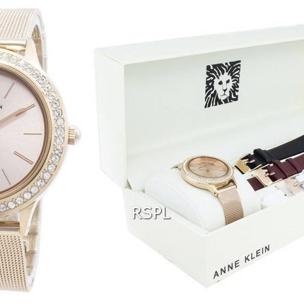 Anne Klein Montre Femme 3418RGST à diamant avec quartz accentué