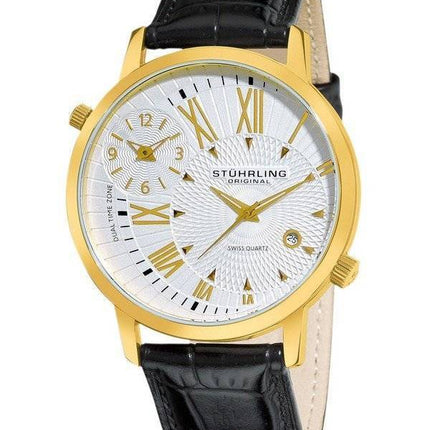 Stührling Original Symphonie Polaris Quartz Suisse double fuseau 343.33352 montre homme