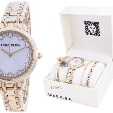 Montre Femme Anne Klein Swarovski Cristal Accentué 3488GPST Avec Coffret Cadeau