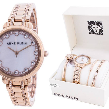 Montre Femme Anne Klein Swarovski Cristal Accentué 3488RGST Avec Coffret Cadeau
