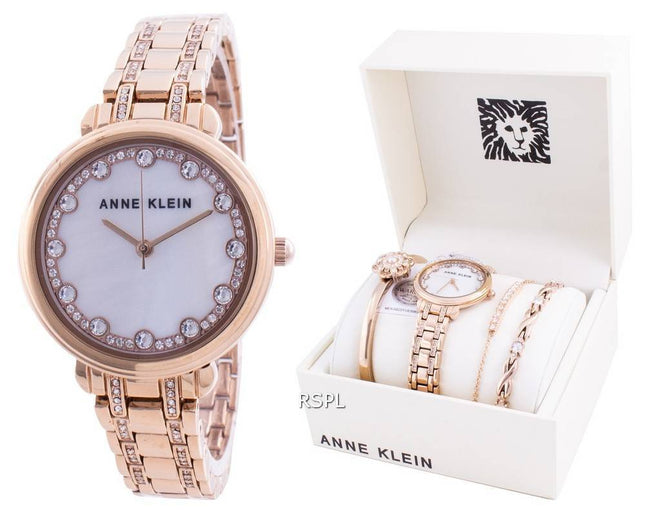 Montre Femme Anne Klein Swarovski Cristal Accentué 3488RGST Avec Coffret Cadeau