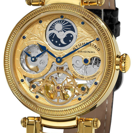 Stührling Original magistrat automatique Dual Time cadran squelette 353A.333531 montre homme