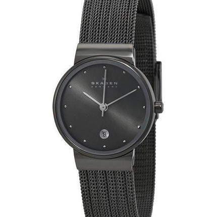 Montre Skagen Quartz Gunmetal Swarovski cristaux 355SMM1 féminin