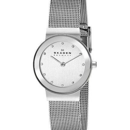 Montre Skagen classique Swarovski Cristal Chrome cadran Bracelet maille 358SSSD féminin
