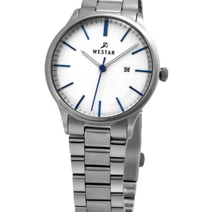 Montre pour femme Westar Profile en acier inoxydable avec cadran blanc et quartz 40182STN407