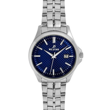 Montre pour femme Westar Profile en acier inoxydable avec cadran bleu et quartz 40202STN104